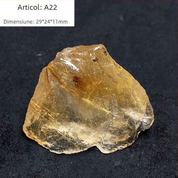 Eșantion mineral decorativ: cristal natural de titan, piatră originală, personalizare disponibilă (Brand: Altă, Material: Cristal de titan, Procesare: Da)