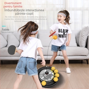 Dispozitiv de antrenament la tenis de masă pentru uz casnic – antrenament autonom, joc în familie, 3–5 ani, versiune pentru adulți