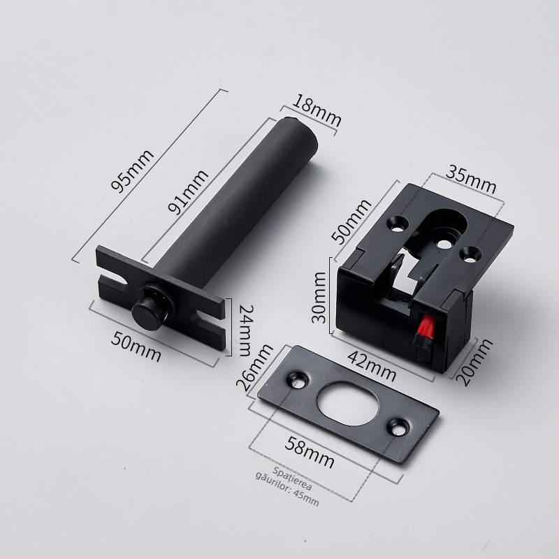 Lanț de ușă ascuns anti-furt, din oțel inoxidabil, încuietoare tip F, placare electrolitică