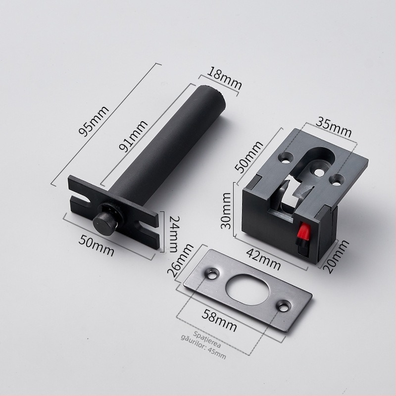 Lanț de ușă ascuns anti-furt, din oțel inoxidabil, încuietoare tip F, placare electrolitică