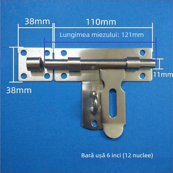Bolț pentru ușă din oțel inoxidabil, tip greu, model hxs12, finisaj tras prin fir, brand He Xingshun