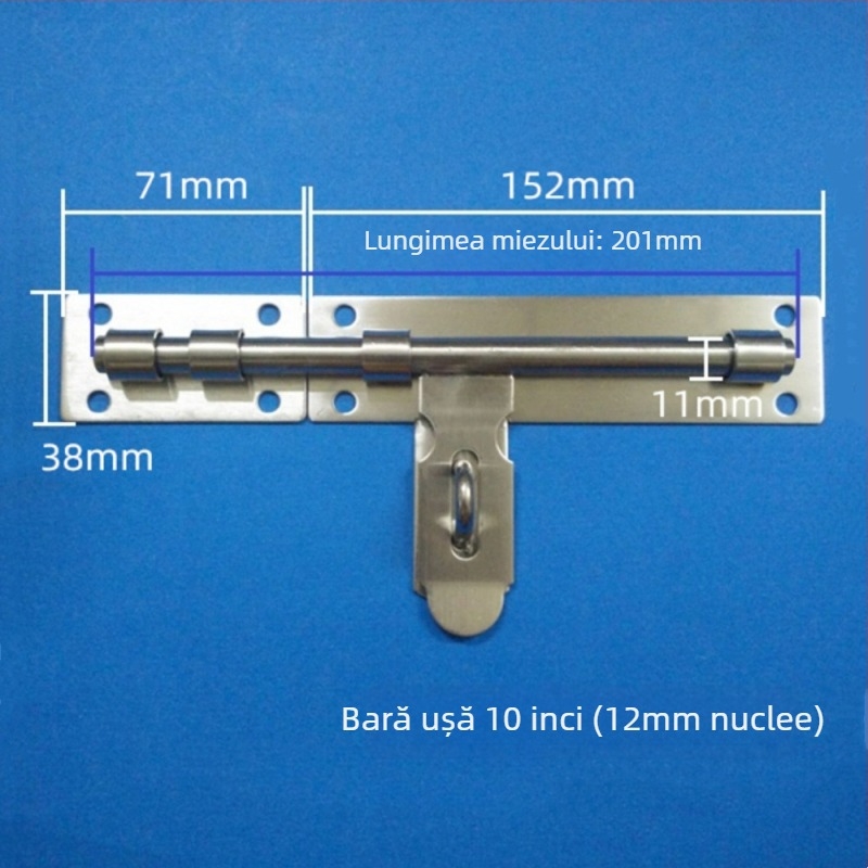 Bolț pentru ușă din oțel inoxidabil, tip greu, model hxs12, finisaj tras prin fir, brand He Xingshun