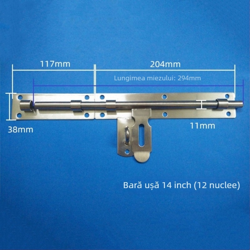 Bolț pentru ușă din oțel inoxidabil, tip greu, model hxs12, finisaj tras prin fir, brand He Xingshun
