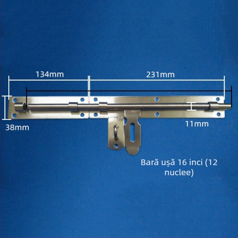 Bolț pentru ușă din oțel inoxidabil, tip greu, model hxs12, finisaj tras prin fir, brand He Xingshun