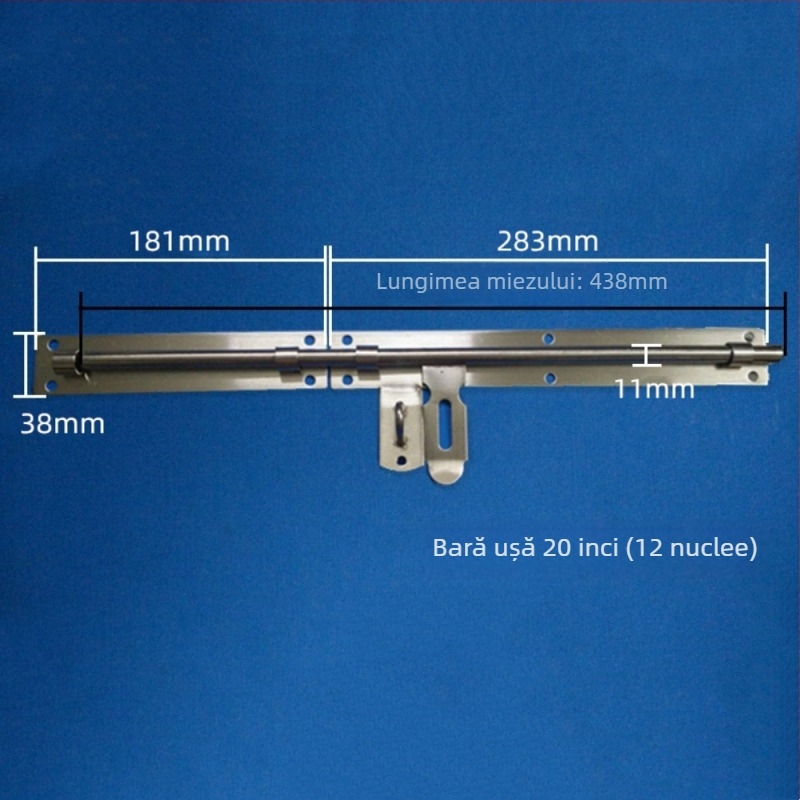 Bolț pentru ușă din oțel inoxidabil, tip greu, model hxs12, finisaj tras prin fir, brand He Xingshun