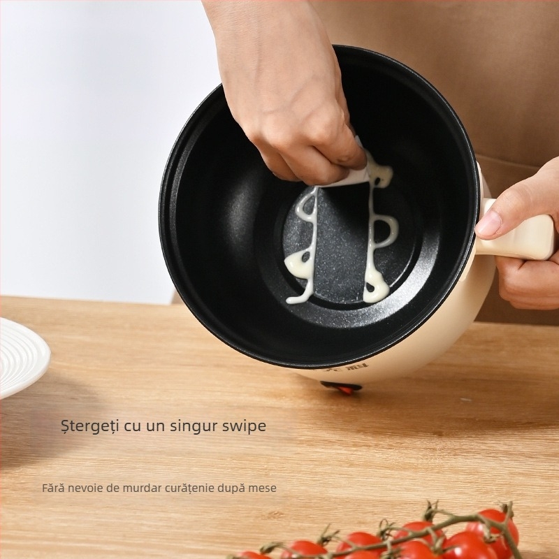 Oală electrică multifuncțională pentru gătit, vas interior din oțel inoxidabil, capacitate 1–2 L, până la 800 W, funcții: abur, gătire, fiere, oală fierbinte