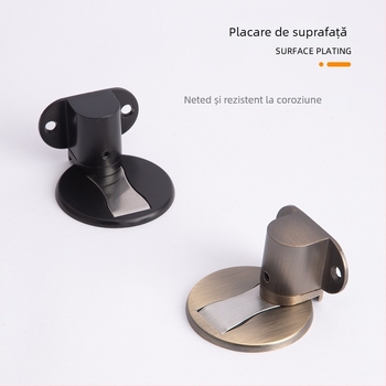 Opritor de ușă din aliaj de zinc, montat pe podea, reglabil pe înălime, fără găuri, magnet puternic și fixare ascunsă pentru ușă (Model 322)