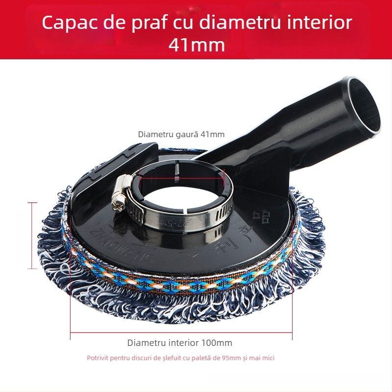 Cap de praf pentru polizor unghiular pentru șlefuire fără praf pe piatră și beton; accesorii pentru aspirator (Brand: Holy Platinum Lion; Material: Plastic/Gumă)