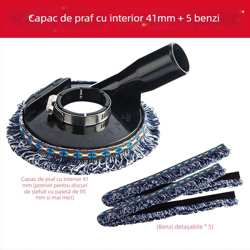 Cap de praf pentru polizor unghiular pentru șlefuire fără praf pe piatră și beton; accesorii pentru aspirator (Brand: Holy Platinum Lion; Material: Plastic/Gumă)