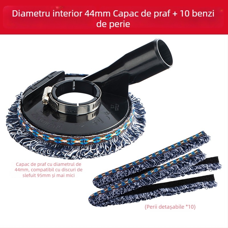 Cap de praf pentru polizor unghiular pentru șlefuire fără praf pe piatră și beton; accesorii pentru aspirator (Brand: Holy Platinum Lion; Material: Plastic/Gumă)