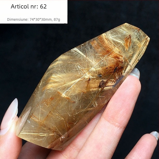 Ornament de cristal, cristal de titan, poliedru lustruit, piatră brută