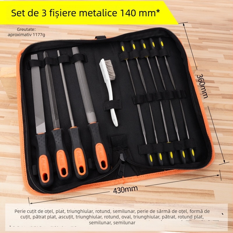 Set de fișiere asortate pentru prelucrarea metalelor - oțel rulment, MYTEC/MEC