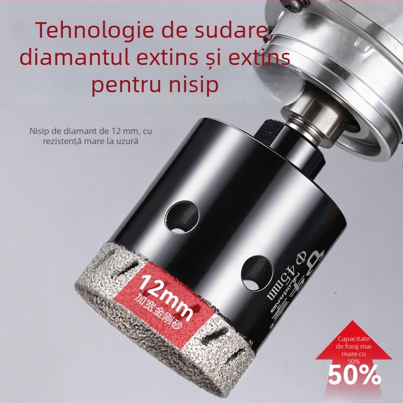 Deschizător de găuri pentru polizor unghiular pentru plăci ceramice și sticlă — ultra-subțire, cu mai multe găuri, deschidere lată, găurire uscată