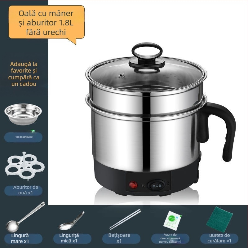 Oală electrică din oțel inoxidabil – multifuncțională, vas interior detașabil și lavabil