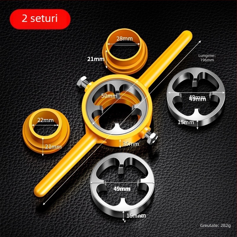 Set de 6 unelte pentru filetare a țevi PPR din plastic pentru instalații de apă