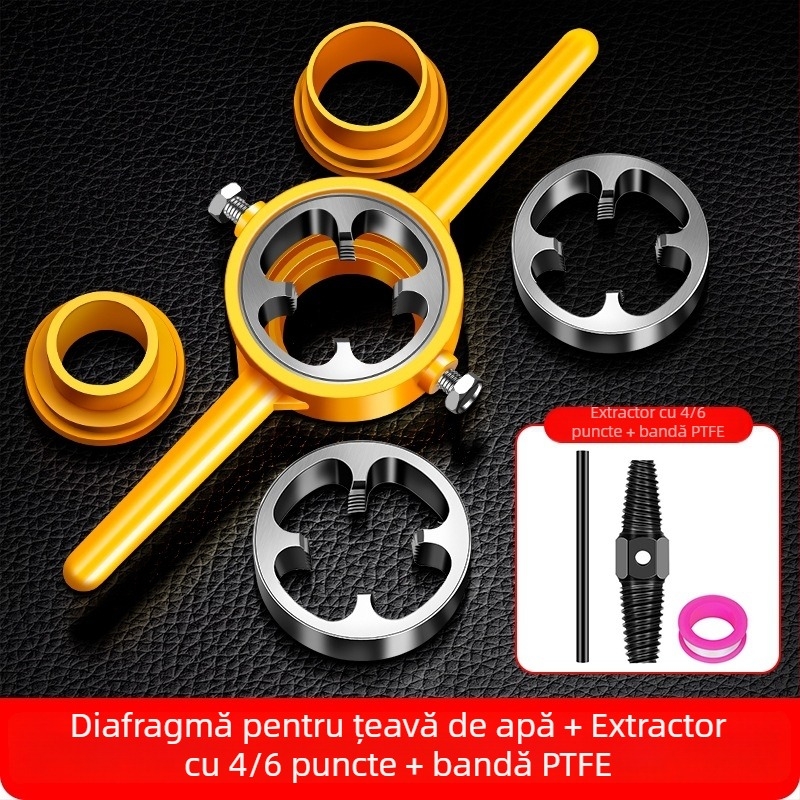 Set de 6 unelte pentru filetare a țevi PPR din plastic pentru instalații de apă
