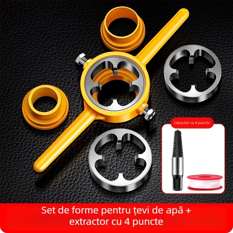 Set de 6 unelte pentru filetare a țevi PPR din plastic pentru instalații de apă