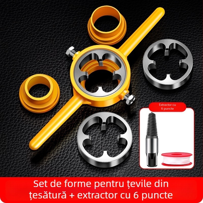 Set de 6 unelte pentru filetare a țevi PPR din plastic pentru instalații de apă