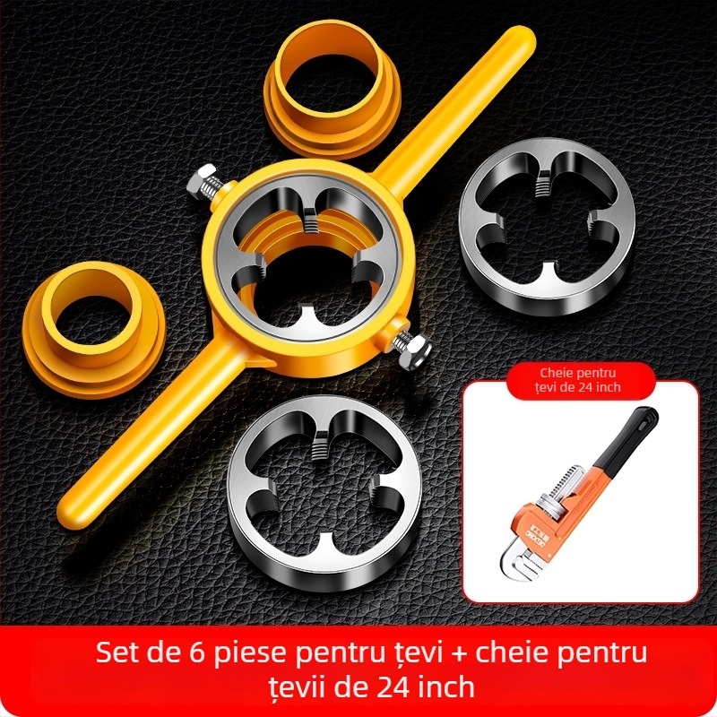Set de 6 unelte pentru filetare a țevi PPR din plastic pentru instalații de apă