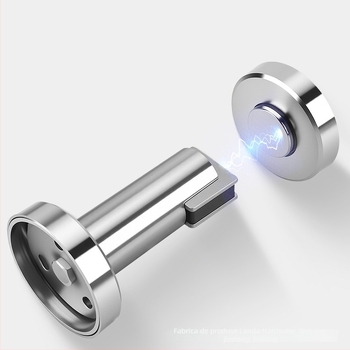 Stop magnet pentru uși, din oțel inoxidabil, model 888, montaj pe perete sau pe podea, suprafață lustruită