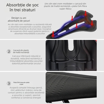 TOSEEK Șa bicicletă — construcție din plastic, model 0, stil casual, pentru biciclete obișnuite