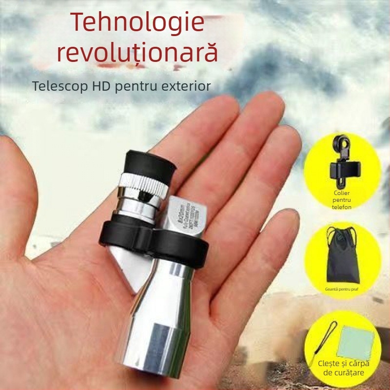 Telescop cu vedere nocturnă prin perete pentru adulți, monocular, înaltă definiție, putere mare, fotografiere cu telefonul