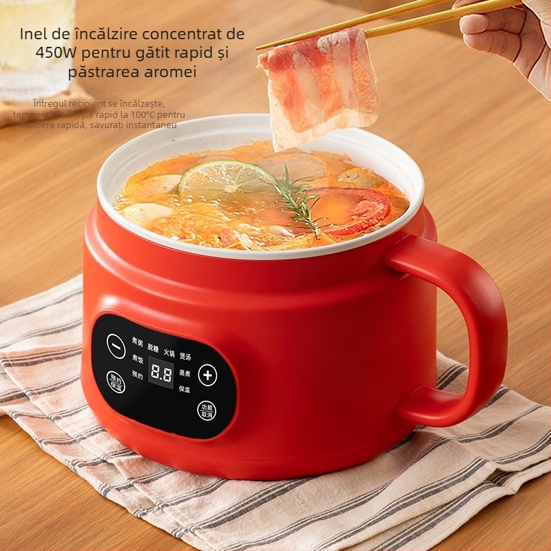 Gătitor electric mini cu design all-in-one, capacitate 2 L, încălzire cu abur, control prin microcomputer și temporizator inteligent, pentru 2–3 persoane