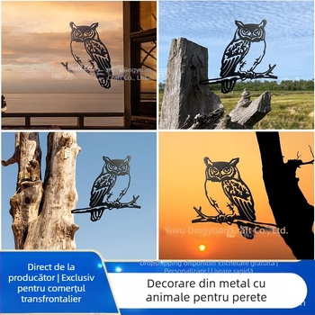 Silhouette metal animal decor exterior grădină – montaj, stil pastoral, potrivit pentru grădină, piață și temple