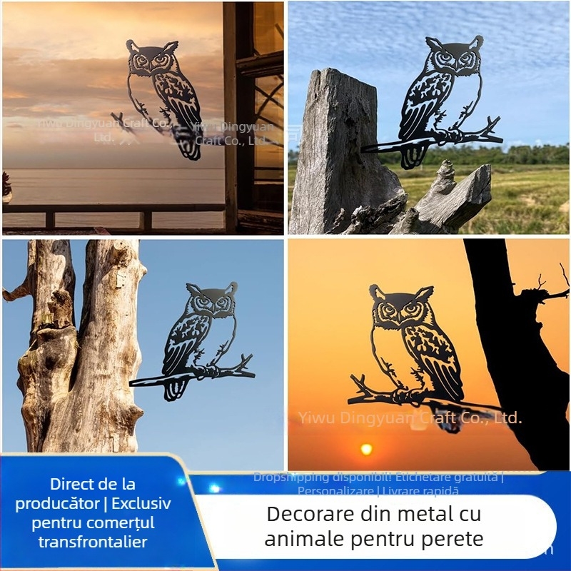 Silhouette metal animal decor exterior grădină – montaj, stil pastoral, potrivit pentru grădină, piață și temple