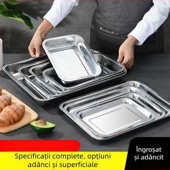 Tavă pătrată din fier cu design îngroșat și adânc, finisaj electroforetic, pliabil