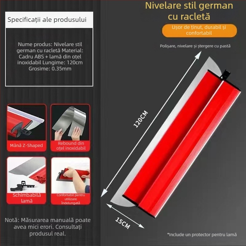 Spatulă pentru chit din oțel inoxidabil, serie Stainless steel putty internet celebrity scraper, model Stainless steel putty internet celebrity scraper, material: oțel inoxidabil
