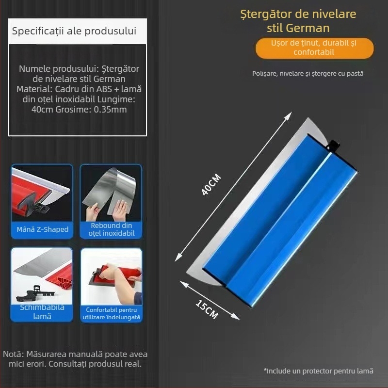 Spatulă pentru chit din oțel inoxidabil, serie Stainless steel putty internet celebrity scraper, model Stainless steel putty internet celebrity scraper, material: oțel inoxidabil