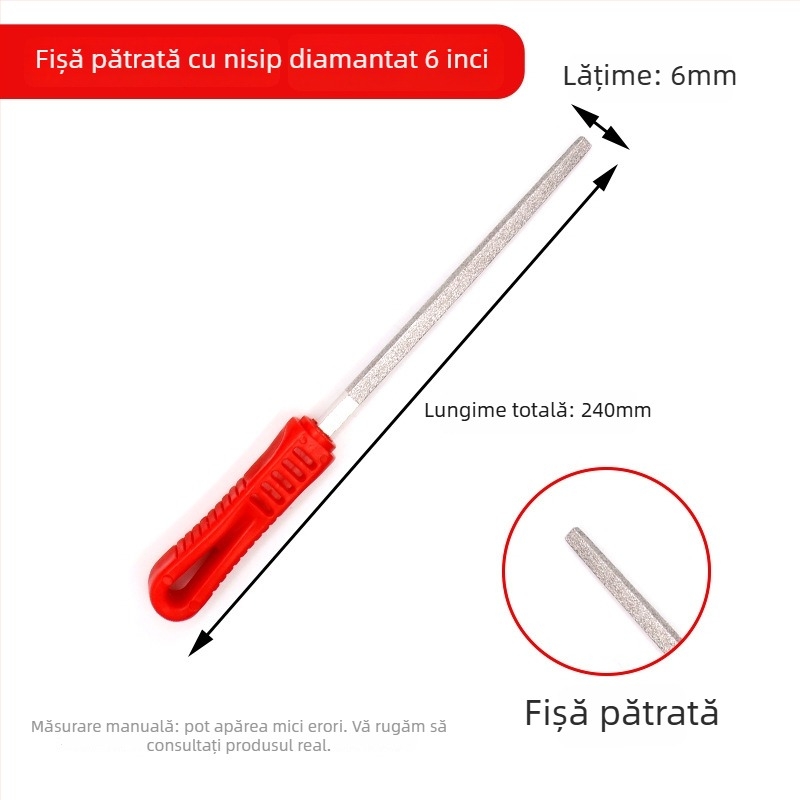 Pila abrazivă din aliaj, placă mare – pentru metal, jad, ceramică și sticlă; forme: plată, semicerc, triunghi, pătrat; seria DBC