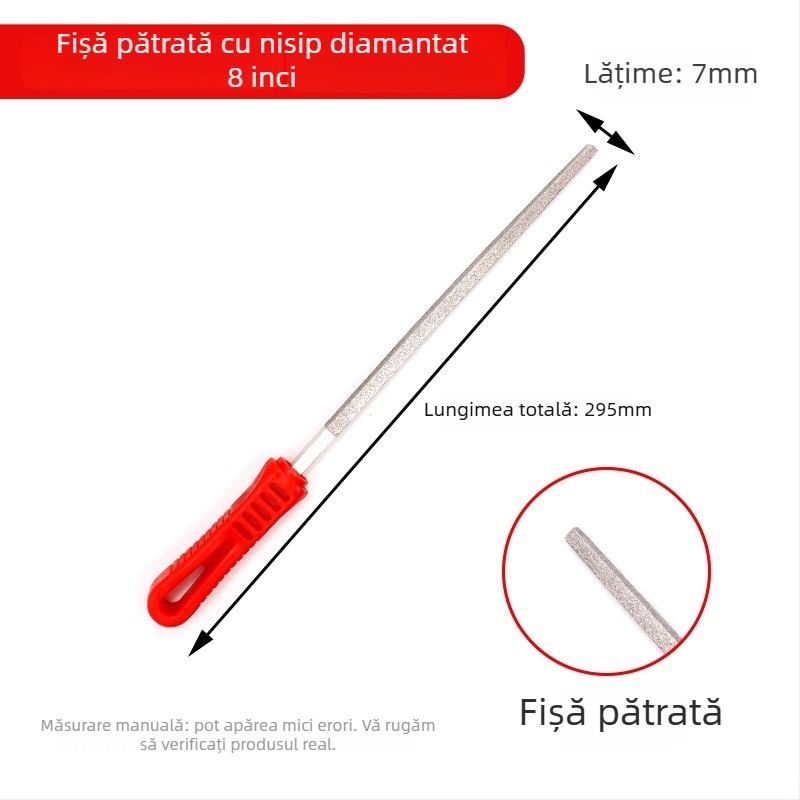 Pila abrazivă din aliaj, placă mare – pentru metal, jad, ceramică și sticlă; forme: plată, semicerc, triunghi, pătrat; seria DBC