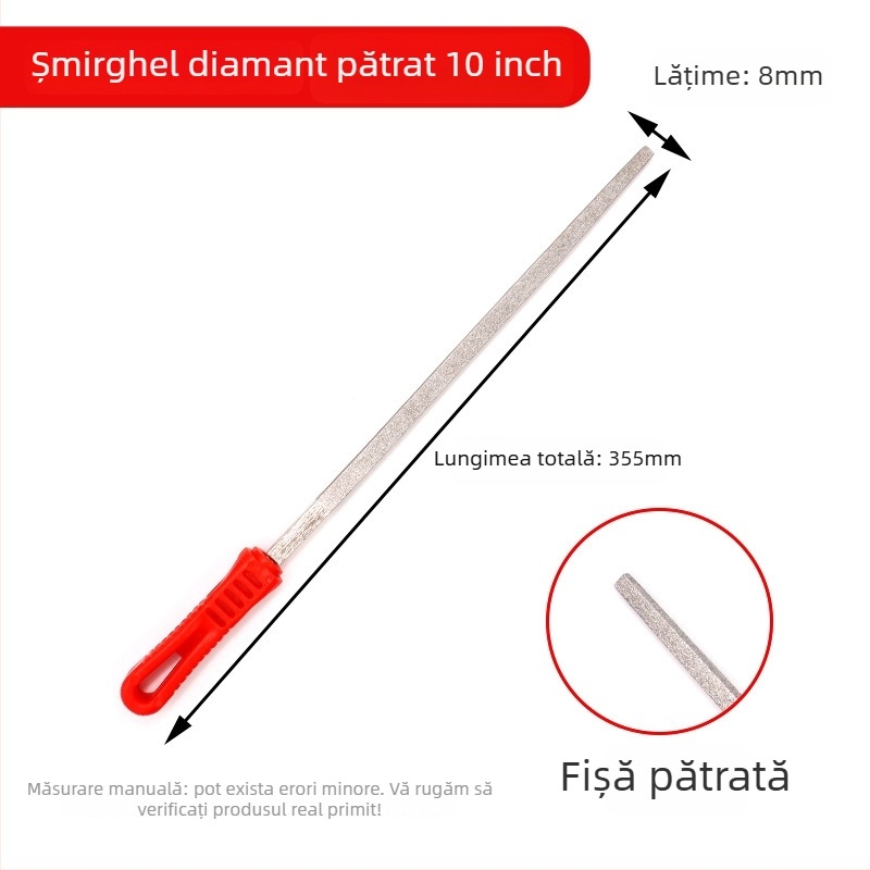 Pila abrazivă din aliaj, placă mare – pentru metal, jad, ceramică și sticlă; forme: plată, semicerc, triunghi, pătrat; seria DBC