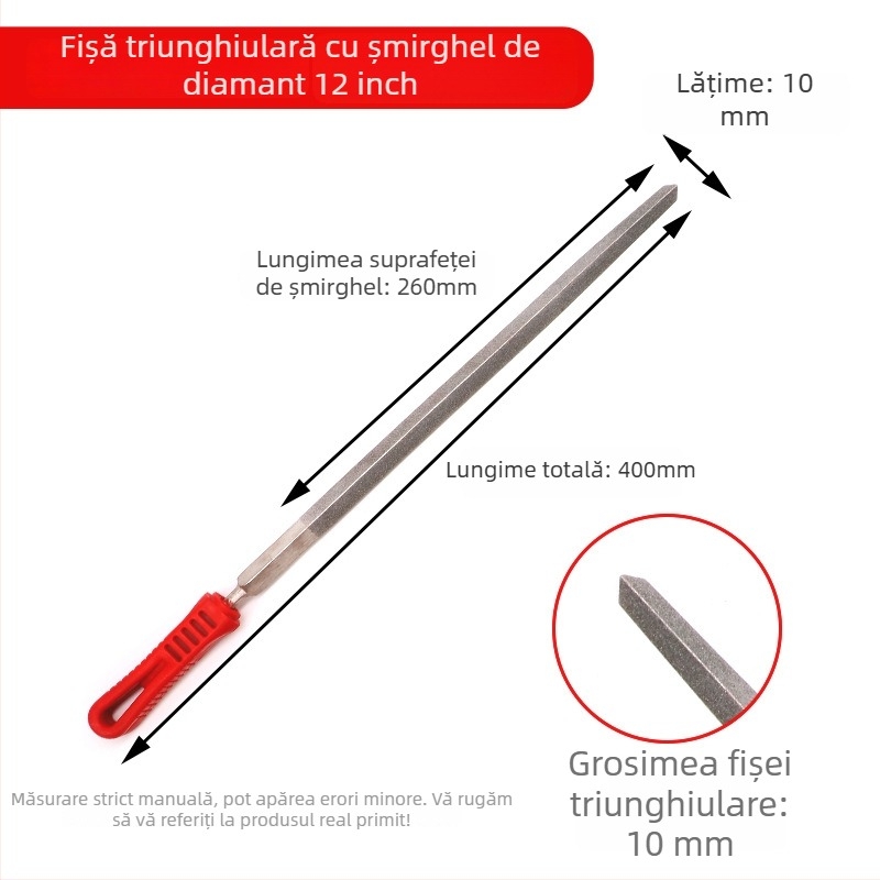 Pila abrazivă din aliaj, placă mare – pentru metal, jad, ceramică și sticlă; forme: plată, semicerc, triunghi, pătrat; seria DBC