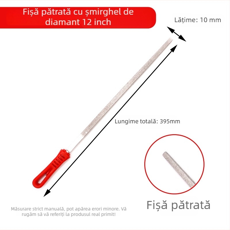 Pila abrazivă din aliaj, placă mare – pentru metal, jad, ceramică și sticlă; forme: plată, semicerc, triunghi, pătrat; seria DBC