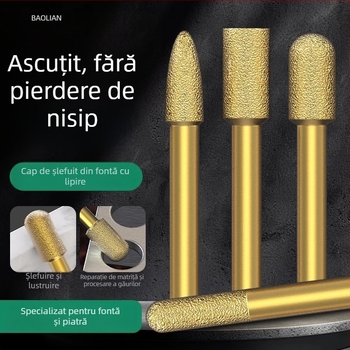 Cap de șlefuit diamantat, cap de șlefuit emery, cap drept pentru șlefuire, potrivit pentru piatră, marmură și plăci