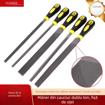 Fișier diamantat, dublu tăiat, secțiune semicirculară, fișier din oțel pentru prelucrarea metalelor (metale neferoase)