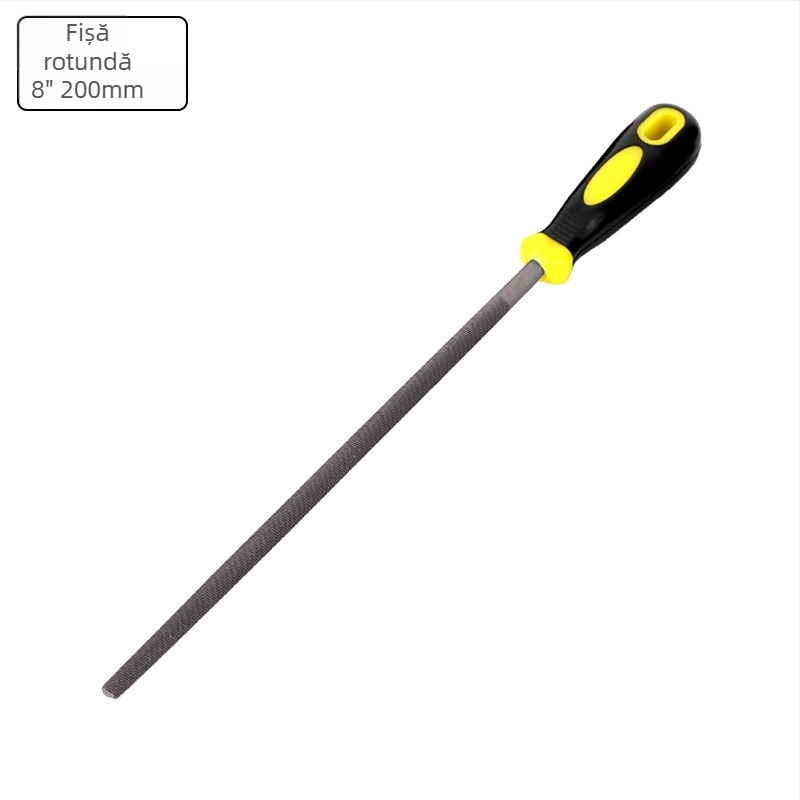 Fișier diamantat, dublu tăiat, secțiune semicirculară, fișier din oțel pentru prelucrarea metalelor (metale neferoase)