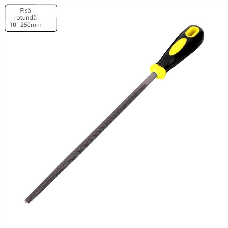 Fișier diamantat, dublu tăiat, secțiune semicirculară, fișier din oțel pentru prelucrarea metalelor (metale neferoase)