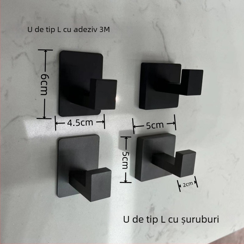 Cuier de perete din oțel inoxidabil, cârlig unic, pentru baie și hol, stil Light Luxury, greutate 0.1 kg, finisaj: șlefuire și lacuire