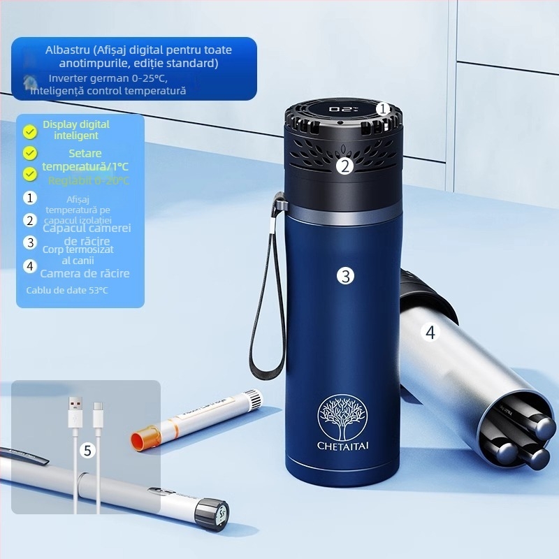 Che Teng frigider auto portabil, răcire rapidă, capacitate 5 L, putere 15 W, tensiune de alimentare 4.2–7.4 V