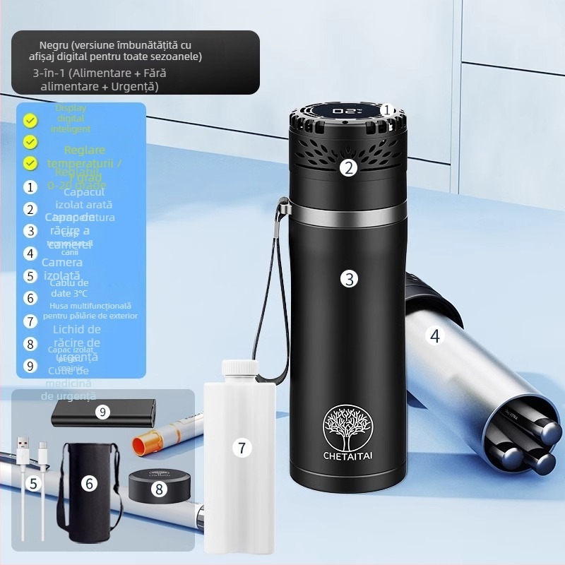 Che Teng frigider auto portabil, răcire rapidă, capacitate 5 L, putere 15 W, tensiune de alimentare 4.2–7.4 V