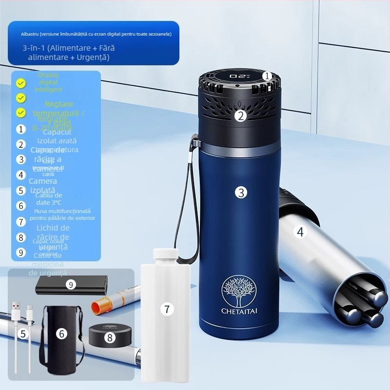 Che Teng frigider auto portabil, răcire rapidă, capacitate 5 L, putere 15 W, tensiune de alimentare 4.2–7.4 V