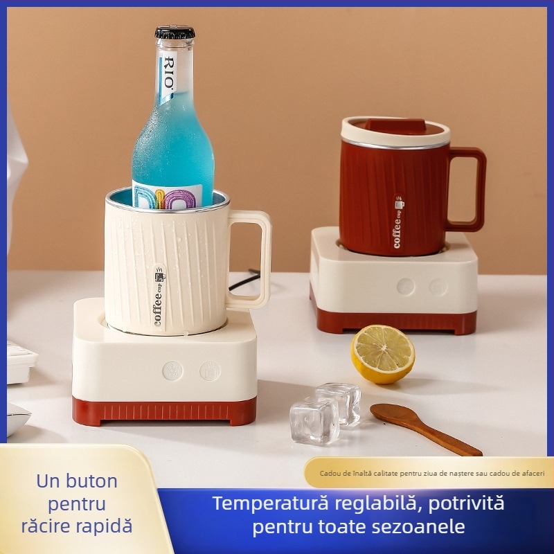 O'Mann MKE-201 500 ml pahar izolat cu încălzire și răcire, corp din plastic, alimentare AC