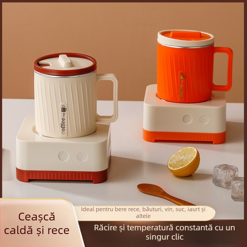 O'Mann MKE-201 500 ml pahar izolat cu încălzire și răcire, corp din plastic, alimentare AC