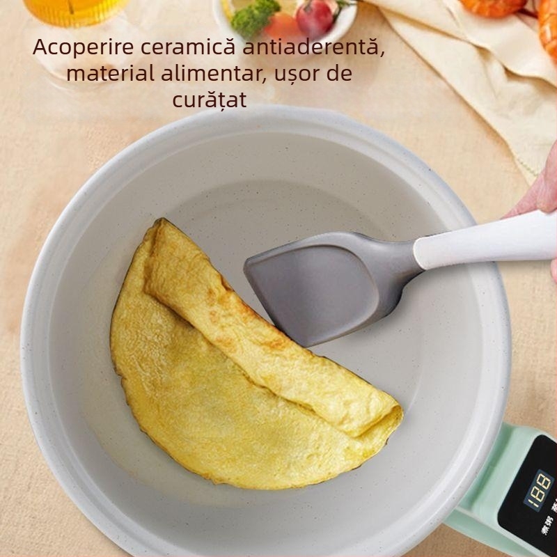 Oală electrică de gătit cu ecran tactil și control prin buton, capacitate 2,1–4 L, două tăvi interioare, design cu două straturi, izolație, curățare all-in-one