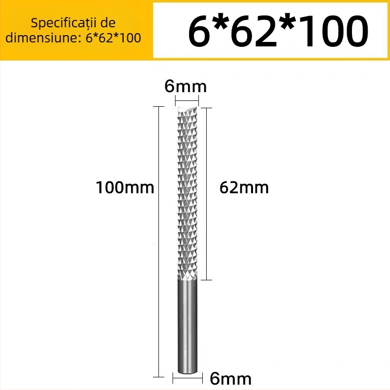 Freză verticală pentru PCB, freză spirală din oțel de wolfram pentru gravură, potrivită pentru bakelit, lemn, PCB, plastic și fibre de carbon