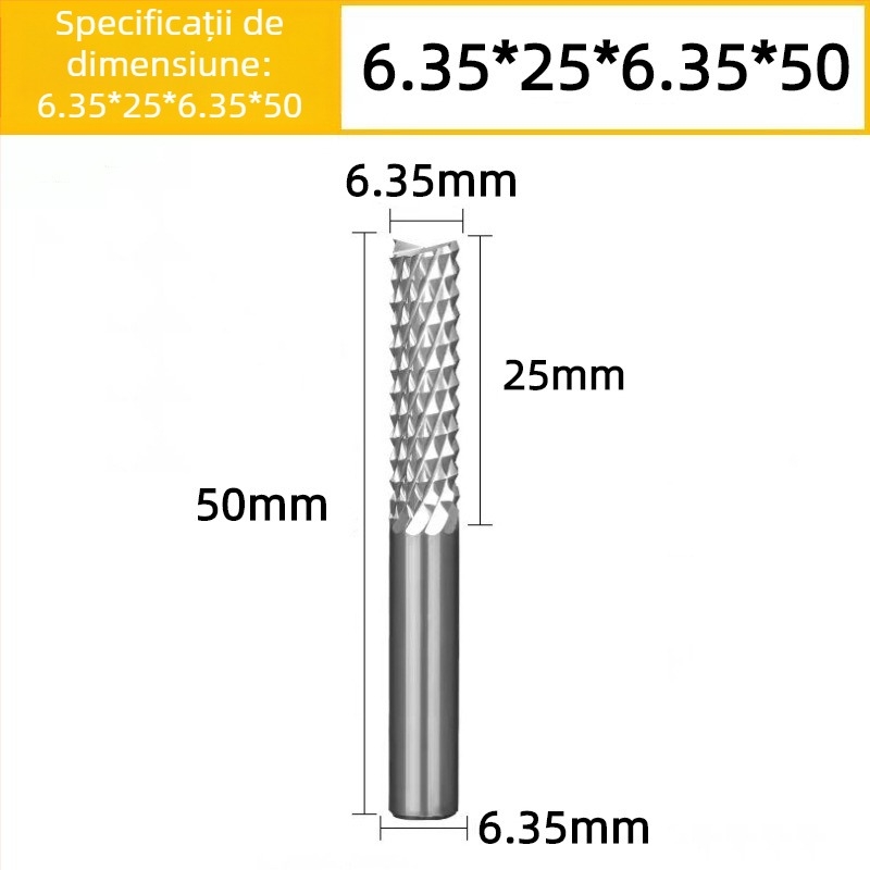 Freză verticală pentru PCB, freză spirală din oțel de wolfram pentru gravură, potrivită pentru bakelit, lemn, PCB, plastic și fibre de carbon